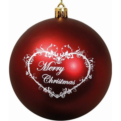 Κόκκινη Πλαστική Χριστουγεννιάτικη Μπάλα 8cm (Σετ 6 τμχ)